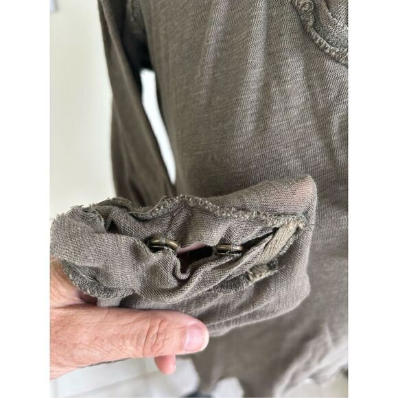 Free People Hazy Day Distressed Henley - Picture 7 of 8